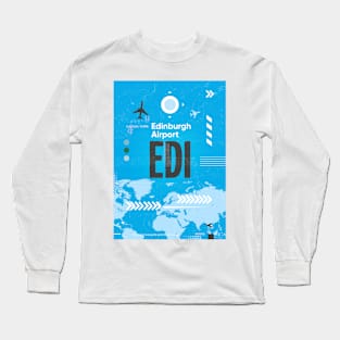 EDI Edinbutgh airport code Long Sleeve T-Shirt